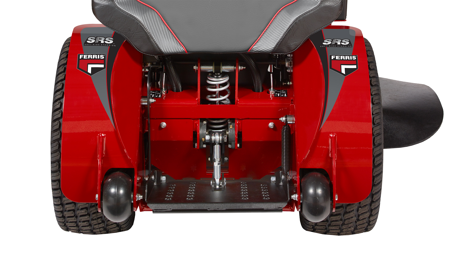 Ferris stand on mower top